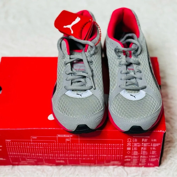 PUMA sneaker Descendant jr, Lifestyle Kindergarten fit, NWT, grey pink, size 3 - Picture 1 of 14